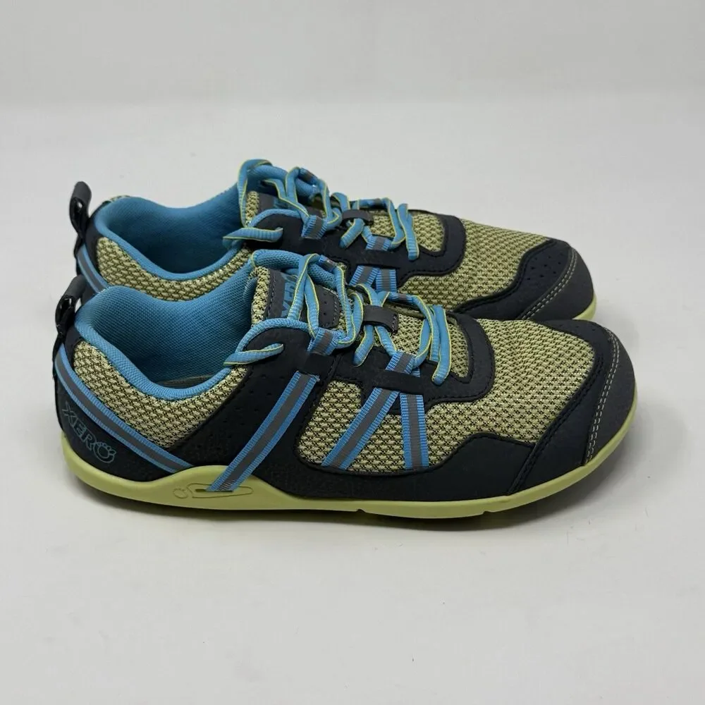 Xero Ipari Prio Barefoot Shoes Womens 8.5 Blue Citron Minimalist Sneakers
